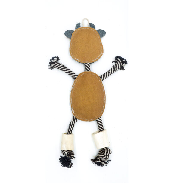Dog Trust Jute Canvas Stuffed Animal Shape Squeaky Chew Toy for Dog Chewing | Stuffed Animal Pet Toy for All Breed Puppy - Image 2